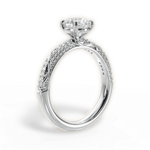 Gloria Round Cut Lab Grown Diamond 14Kt White Gold Engagement Ring - View 4