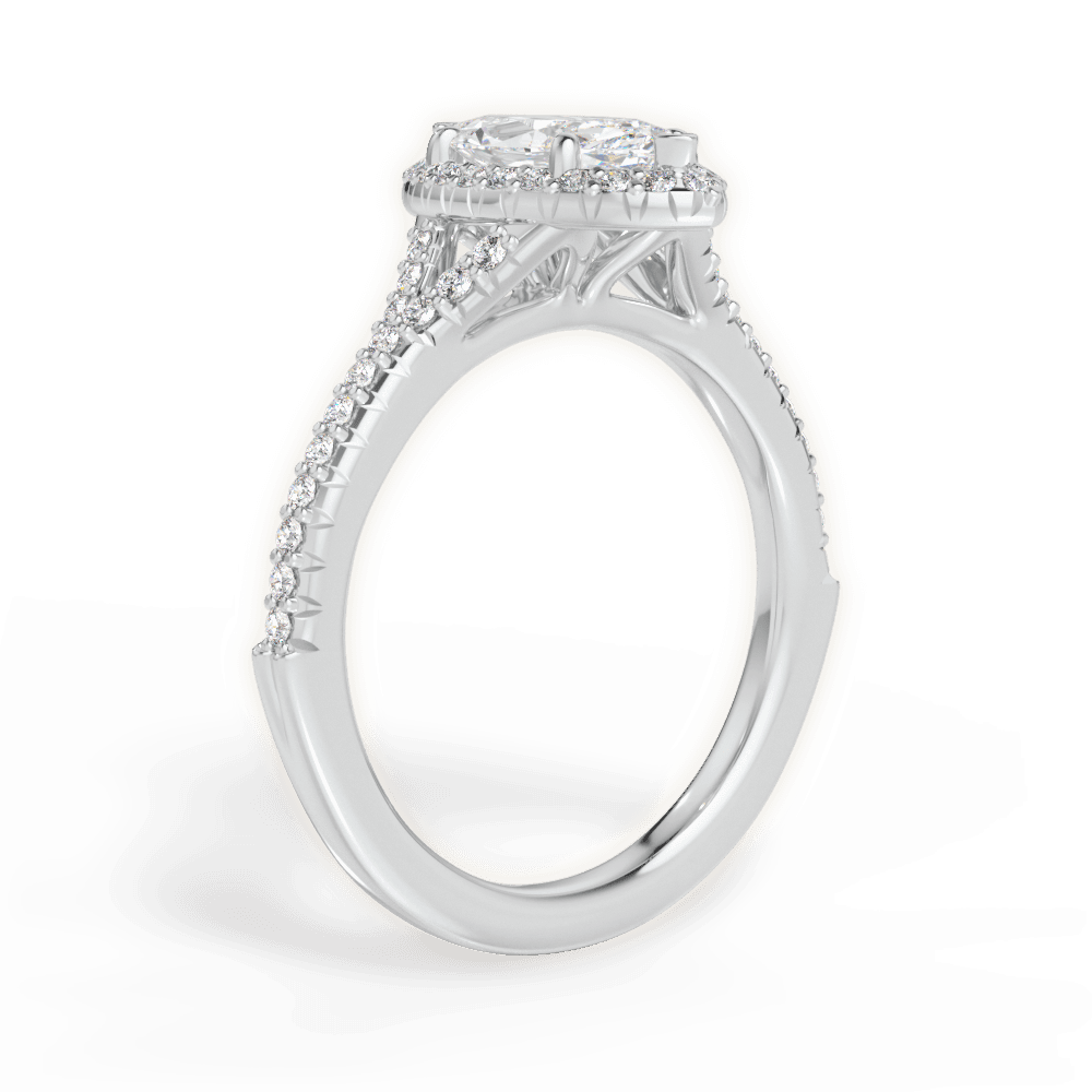 Judy Marquise Cut Lab Grown Diamond 18Kt White Gold Engagement Ring - View 2