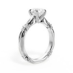 Claire Oval Cut Lab Grown Diamond 14Kt White Gold Engagement Ring - View 2
