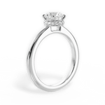 Brianna Round Cut Lab Grown Diamond 18Kt White Gold Engagement Ring - View 2