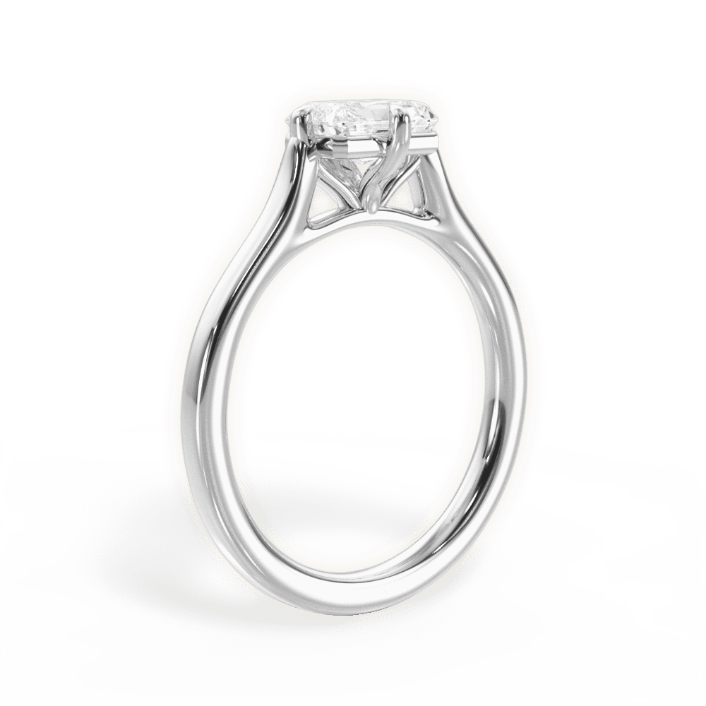 Bernadette Radiant Cut Lab Grown Diamond Platinum Engagement Ring - View 3