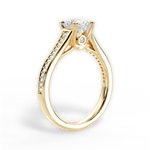 Delia Round Cut Lab Grown Diamond 18Kt Yellow Gold Engagement Ring - View 2