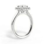 Fiona Asscher Cut Lab Grown Diamond 18Kt White Gold Engagement Ring - View 2