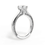 Carrie Heart Cut Lab Grown Diamond Platinum Engagement Ring - View 2