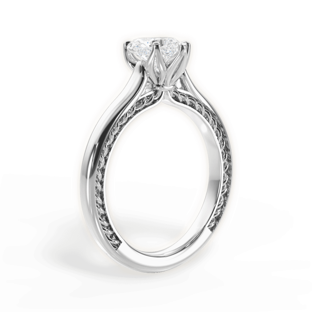 Carrie Heart Cut Lab Grown Diamond 14Kt White Gold Engagement Ring - View 2