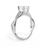 Aubrey Oval Cut Lab Grown Diamond 14Kt White Gold Engagement Ring - View 2