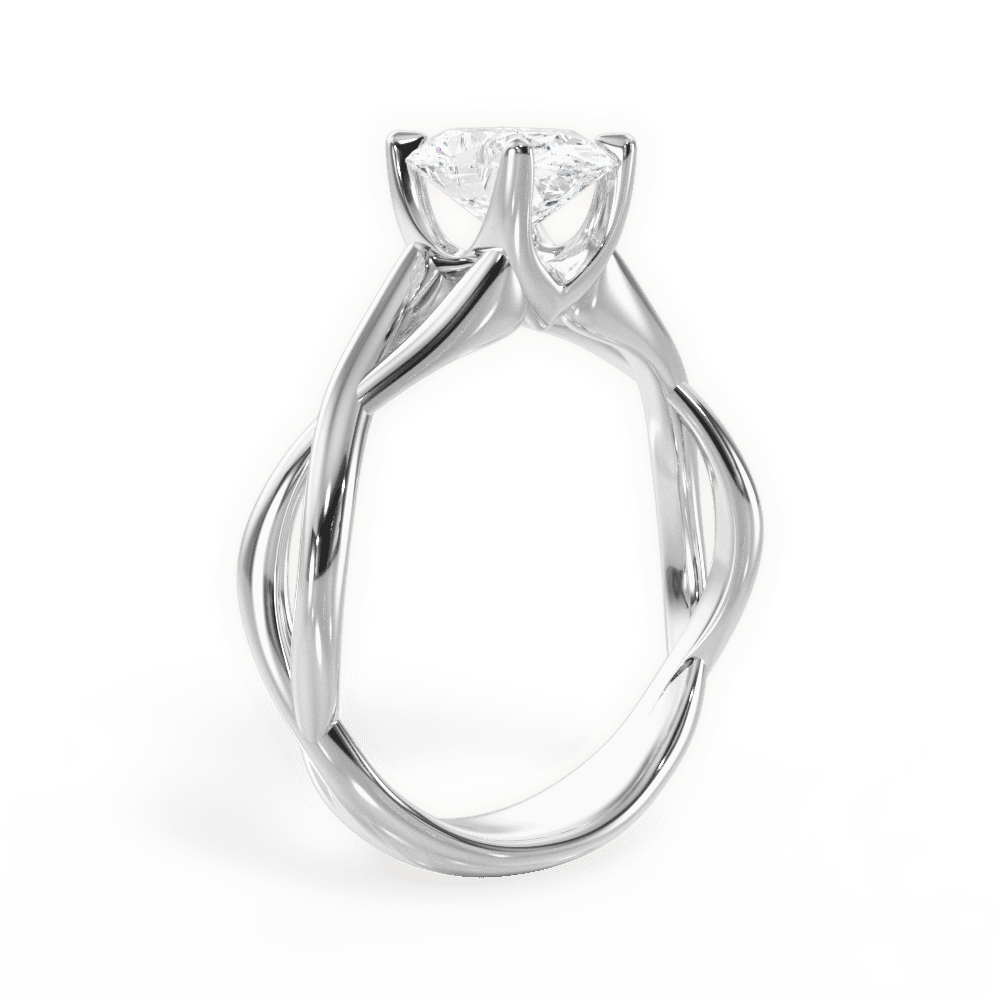 Aubrey Oval Cut Lab Grown Diamond 14Kt White Gold Engagement Ring - View 2