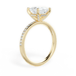 Janice Princess Cut Lab Grown Diamond 18Kt Yellow Gold Engagement Ring - View 2