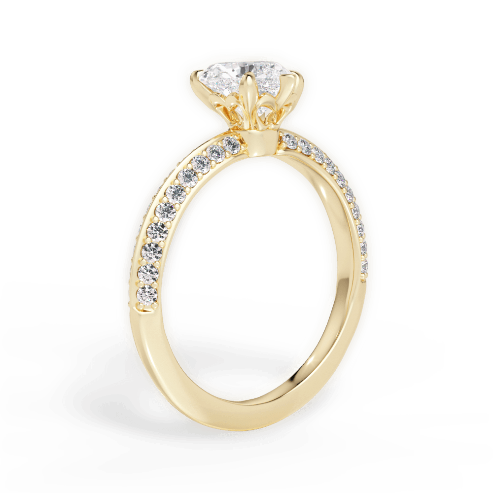 Gail Heart Cut Lab Grown Diamond 18Kt Yellow Gold Engagement Ring - View 2