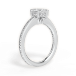 Janet Marquise Cut Lab Grown Diamond 14Kt White Gold Engagement Ring - View 3