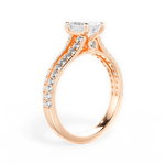 Kendra Emerald Cut Lab Grown Diamond 18Kt Rose Gold Engagement Ring - View 3