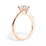 Brianna Princess Cut Lab Grown Diamond 18Kt Rose Gold Engagement Ring - View 2