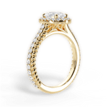 Kim Oval Cut Lab Grown Diamond 18Kt Yellow Gold Engagement Ring - View 3