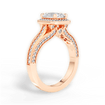 Lillian Radiant Cut Lab Grown Diamond 18Kt Rose Gold Engagement Ring - View 2