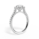 Jackie Round Cut Lab Grown Diamond Platinum Engagement Ring - View 2