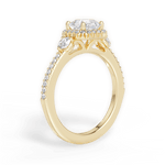 Julia Asscher Cut Lab Grown Diamond 18Kt Yellow Gold Engagement Ring - View 2