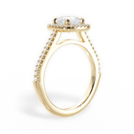 Jeanne Cushion Cut Lab Grown Diamond 18Kt Yellow Gold Engagement Ring - View 2