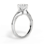 Isabel Asscher Cut Lab Grown Diamond 14Kt White Gold Engagement Ring - View 2