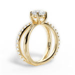 Jennifer Round Cut Lab Grown Diamond 18Kt Yellow Gold Engagement Ring - View 2