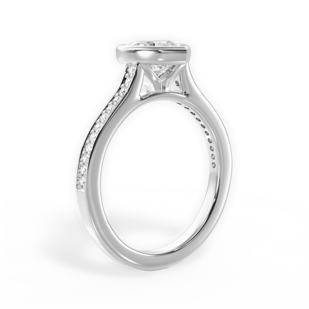 Deanna Heart Cut Lab Grown Diamond Platinum Engagement Ring - View 2
