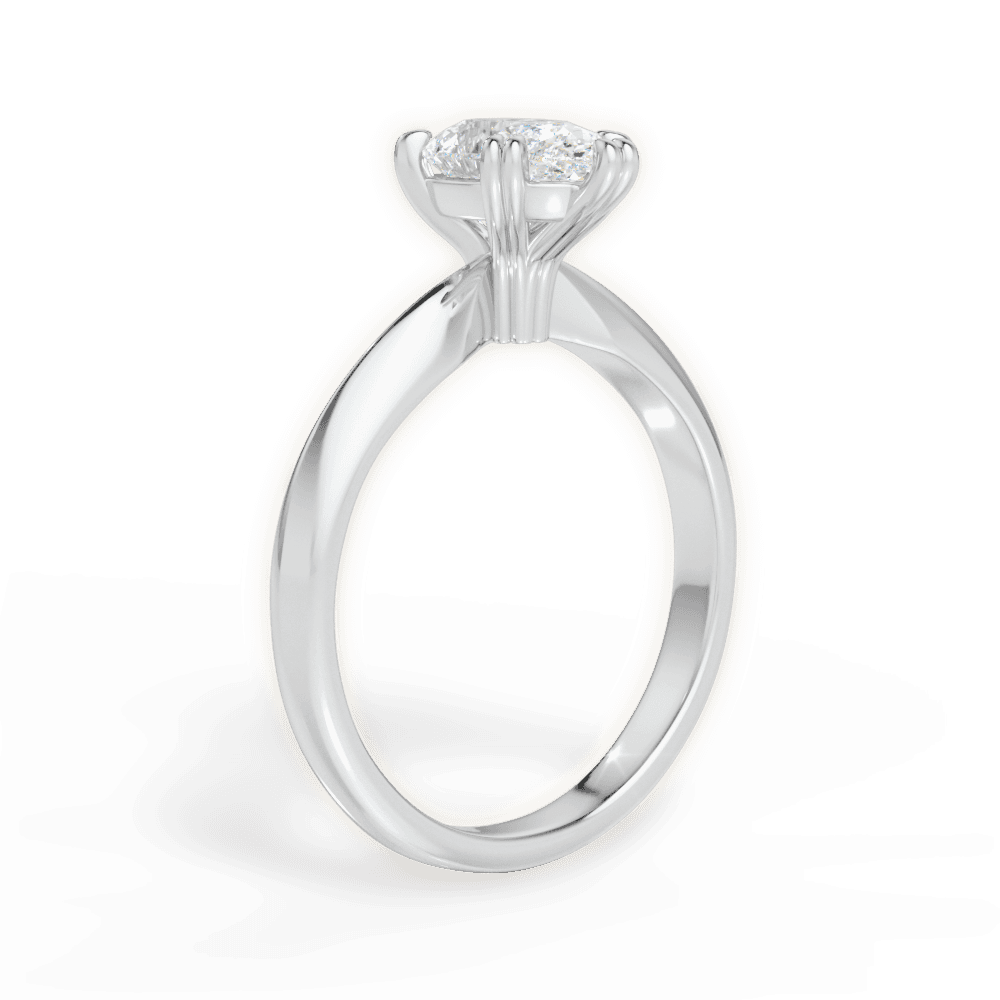 Anastasia Pear Cut Lab Grown Diamond 18Kt White Gold Engagement Ring - View 3