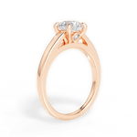 Cheryl Round Cut Lab Grown Diamond 18Kt Rose Gold Engagement Ring - View 4
