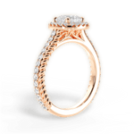 Kim Cushion Cut Lab Grown Diamond 18Kt Rose Gold Engagement Ring - View 3