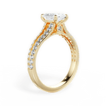 Kendra Radiant Cut Lab Grown Diamond 18Kt Yellow Gold Engagement Ring - View 2
