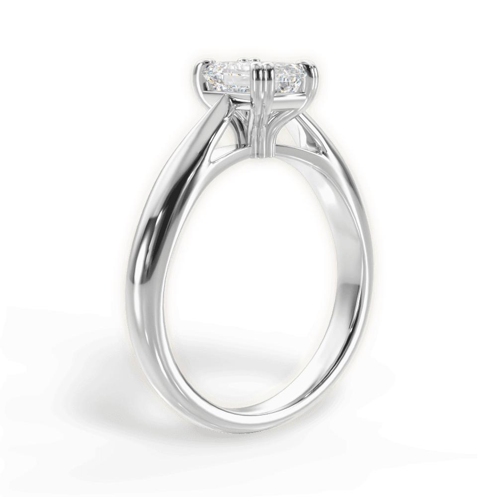 Camila Emerald Cut Lab Grown Diamond Platinum Engagement Ring - View 3