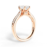 Elena Emerald Cut Lab Grown Diamond 18Kt Rose Gold Engagement Ring - View 3