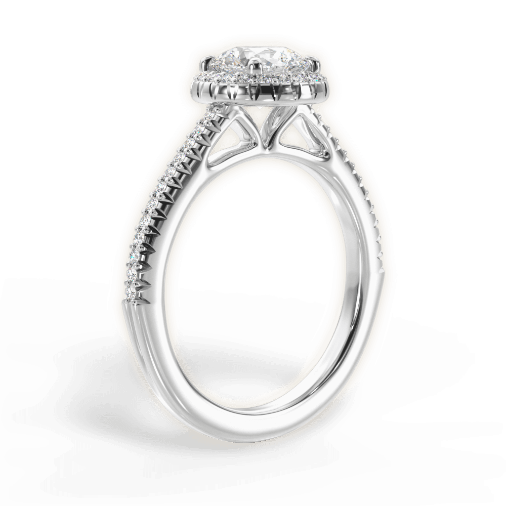 Jenny Round Cut Lab Grown Diamond 14Kt White Gold Engagement Ring - View 2