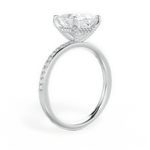 Janice Princess Cut Lab Grown Diamond Platinum Engagement Ring - View 2