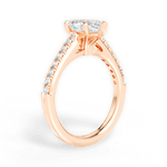 Elizabeth Marquise Cut Lab Grown Diamond 18Kt Rose Gold Engagement Ring - View 2