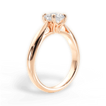 Colleen Round Cut Lab Grown Diamond 18Kt Rose Gold Engagement Ring - View 3
