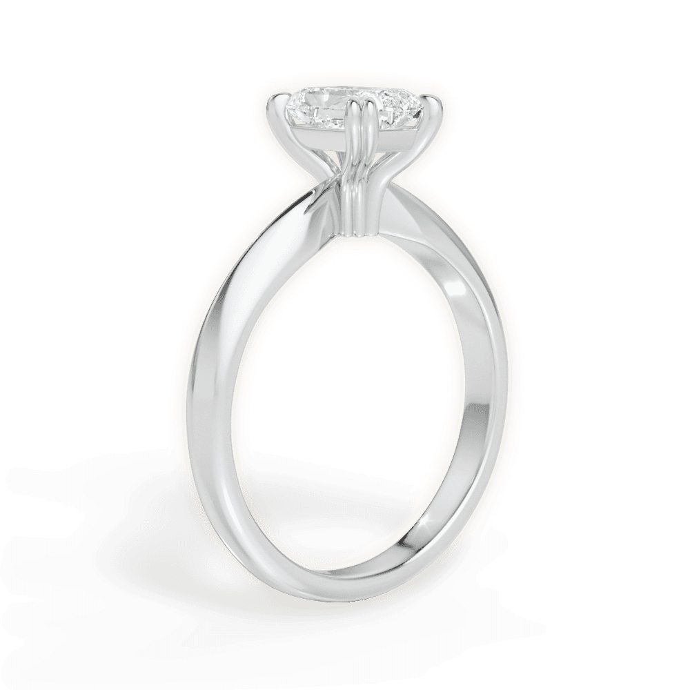 Anastasia Radiant Cut Lab Grown Diamond Platinum Engagement Ring - View 2