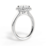 Fiona Princess Cut Lab Grown Diamond 18Kt White Gold Engagement Ring - View 3