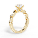 Emma Oval Cut Lab Grown Diamond 18Kt Yellow Gold Engagement Ring - View 3