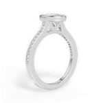 Deanna Oval Cut Lab Grown Diamond Platinum Engagement Ring - View 3