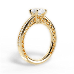 Donna Oval Cut Lab Grown Diamond 18Kt Yellow Gold Engagement Ring - View 2