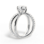 Jennifer Heart Cut Lab Grown Diamond Platinum Engagement Ring - View 3