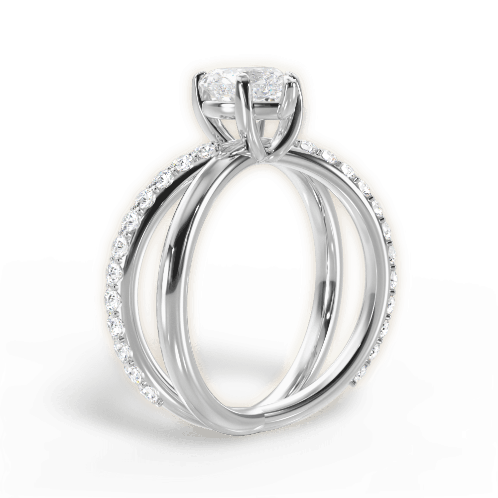 Jennifer Heart Cut Lab Grown Diamond 18Kt White Gold Engagement Ring - View 3