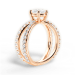 Lauren Oval Cut Lab Grown Diamond 18Kt Rose Gold Engagement Ring - View 4