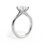 Anita Oval Cut Lab Grown Diamond 18Kt White Gold Engagement Ring - View 4