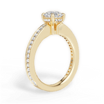 Katelyn Round Cut Lab Grown Diamond 18Kt Yellow Gold Engagement Ring - View 2