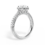 Lucy Pear Cut Lab Grown Diamond 18Kt White Gold Engagement Ring - View 4