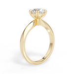 Claudia Round Cut Lab Grown Diamond 18Kt Yellow Gold Engagement Ring - View 3