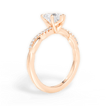 Charlotte Heart Cut Lab Grown Diamond 18Kt Rose Gold Engagement Ring - View 4