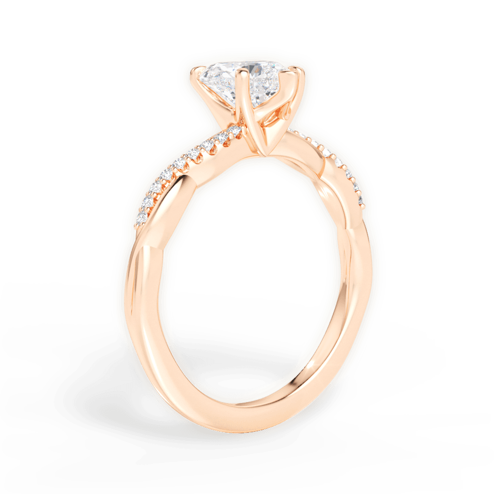Charlotte Heart Cut Lab Grown Diamond 18Kt Rose Gold Engagement Ring - View 4
