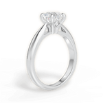 Beverly Asscher Cut Lab Grown Diamond 18Kt White Gold Engagement Ring - View 2