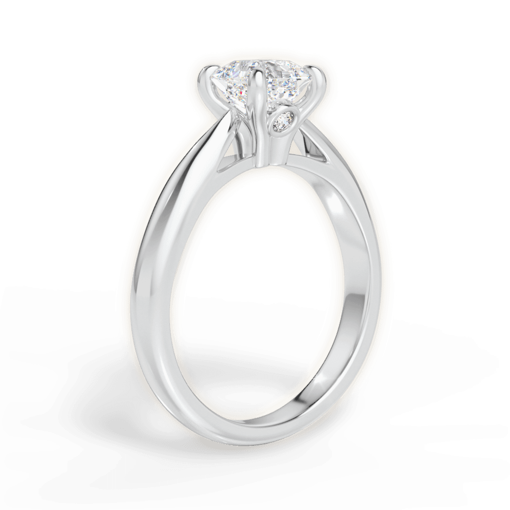Beverly Asscher Cut Lab Grown Diamond Platinum Engagement Ring - View 2